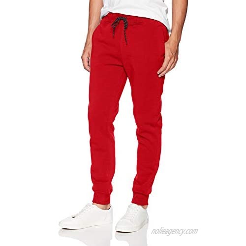 WT02 Men's Basic Jogger Fleece Pants  Red  XX-Large