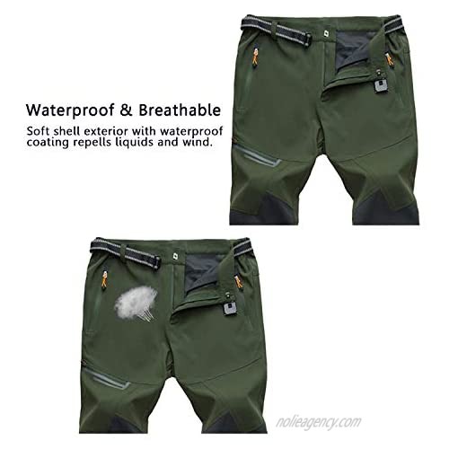 Ynport Men's Outdoor Quick Dry Lightweight Water Repellent Hiking Mountain Pants with Belt