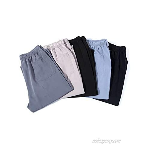Zoulee Men's Summer Casual Zipper Fly Closure Jogger Sweatpants Quick-Drying Pants