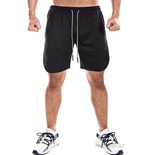 Amoystyle Men's 7" Workout Gym Shorts Size 30-38