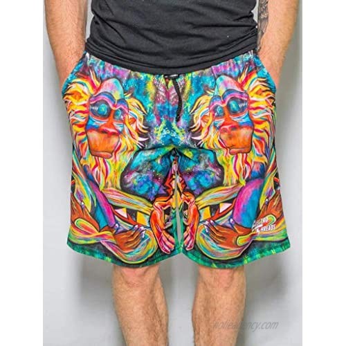 Electro Threads • Graphic Shorts Funky Shorts for Men Neon Men Shorts