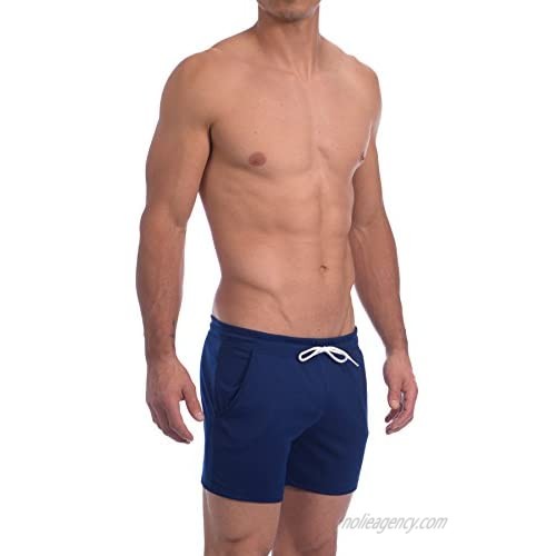 Gary Majdell Sport Men's Rice Mesh Solid Bodybuilding Gym Running Workout Shorts