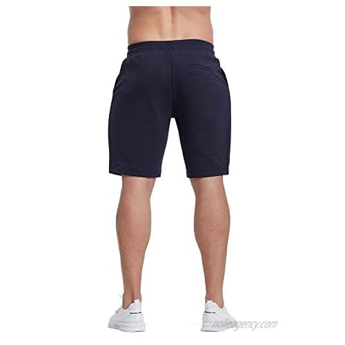 HOOD CREW Men’s Active Gym Shorts with Pockets Slim Jogging Short Pants