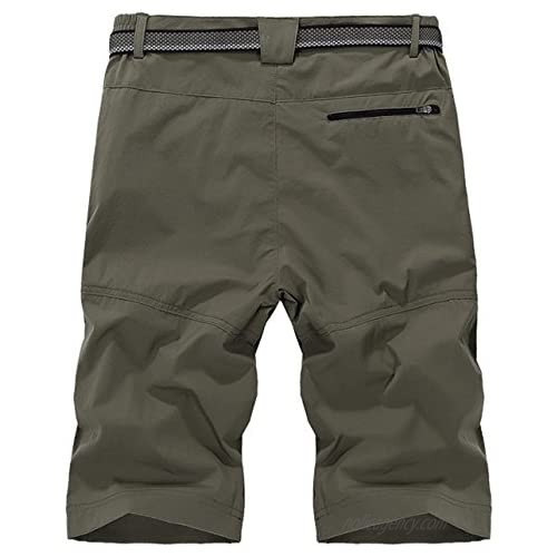 HOW'ON Men's Outdoor Expandable Waist Lightweight Quick Dry Shorts