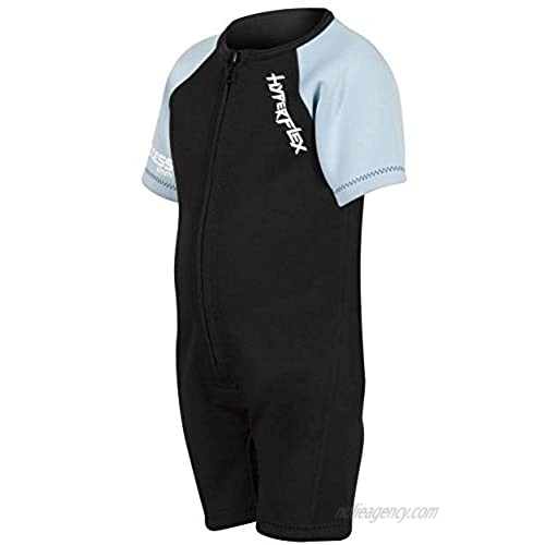 Hyperflex Access Unisex Child's 2mm Back Zip Shorty Wetsuit - Warm Kid's Springsuit - 4-Way Stretch Neoprene - Adjustable Collar and Flat Lock Construction - 50+ UV SHIELD