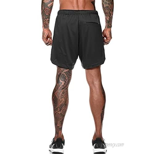 MIOUBEILA Men's Quick Drying Running Shorts with Pocket