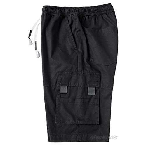Vcansion Men's Casual Cotton Loose Fit Lightweight Multi-Pockets Cargo Shorts