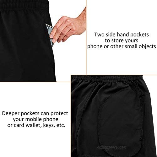 Wangdo Mens Sports Shorts 7-Inch Quick Dry Gym Shorts for Men Athletic Running Shorts with Pockets