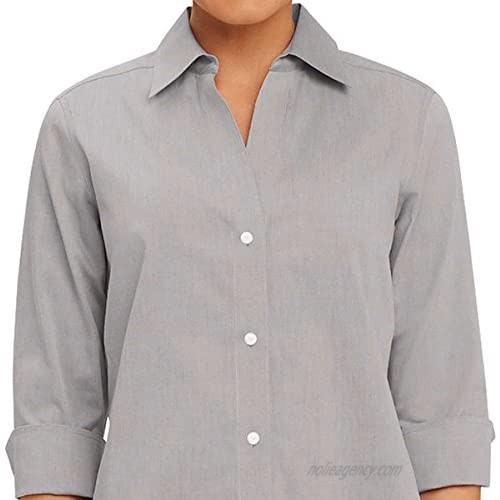 Foxcroft NYC Women's Pinpoint Non-Iron Stretch Poplin Shirt