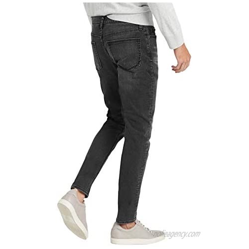 Banana Republic Mens 603396 Skinny Fit Stretch Cotton Jeans Washed Black Grey