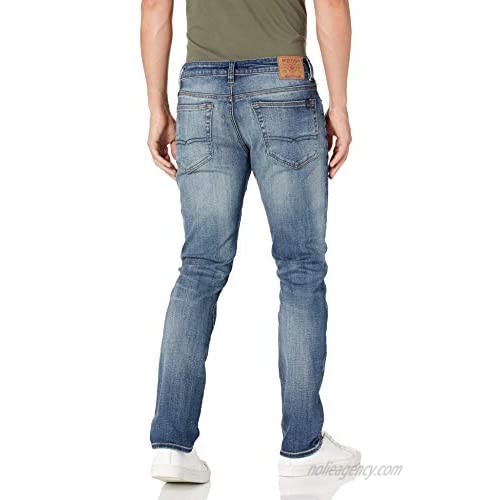 Buffalo David Bitton Men's Slim ASH Jeans Authentic and Sanded Indigo 36W x 32L
