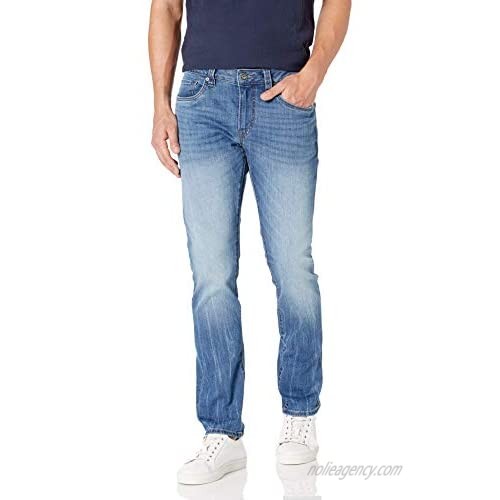 Buffalo David Bitton Men's Slim ASH Jeans  VEINED and Crinkled Indigo  34W x 32L