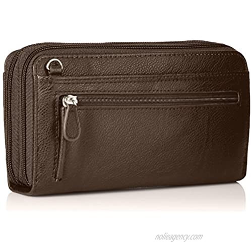 Buxton the Ultimate Double Zip Organizer (Clip Color May Vary)