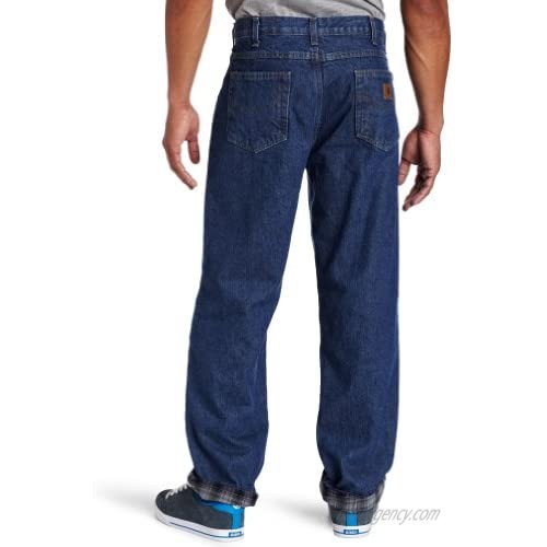 Carhartt Men's Relaxed Fit Straight Leg Flannel Lined Jean