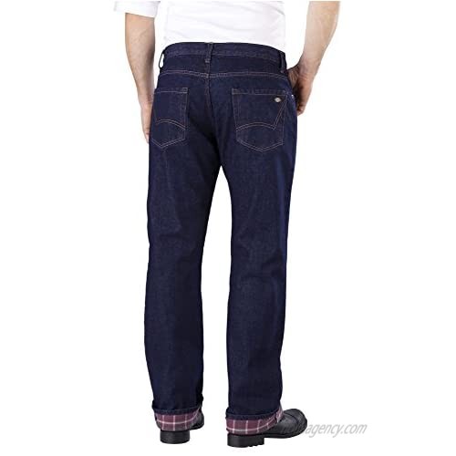 Dickies Men's Relaxed Fit Flannel Lined Jean