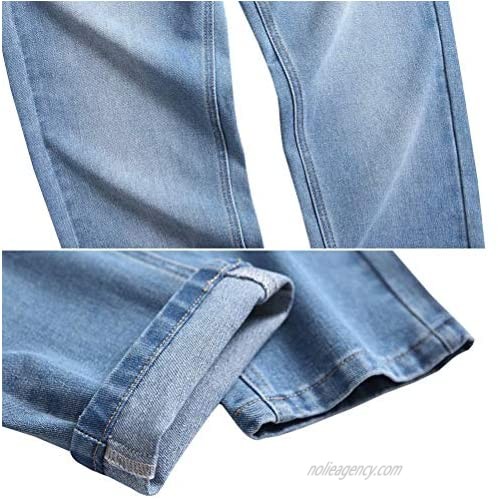 LONGBIDA Men's 5 Pocket Slim fit Straight Athletic Jeans