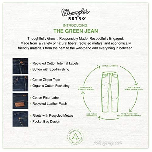 Wrangler Men's Retro Slim Fit Boot Cut Green Jean