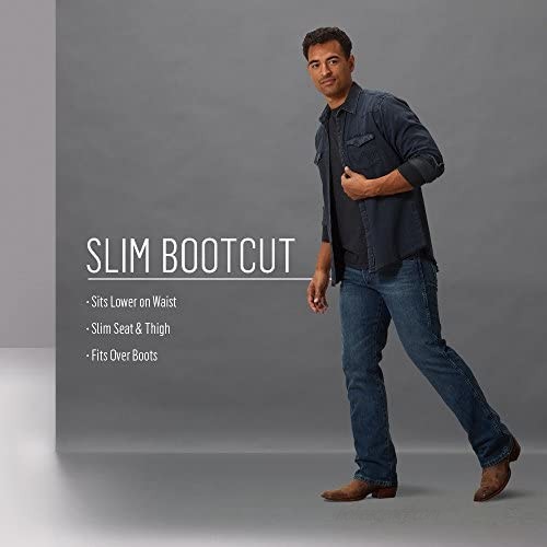 Wrangler Men's Retro Slim Fit Boot Cut Green Jean