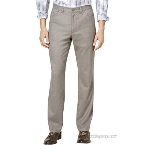 Alfani Men's Grey Flat Front Soft-Touch Dress Pants 38/30 BHFO 2049