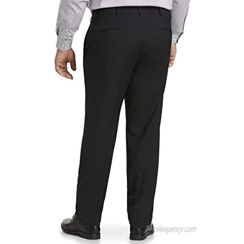 DXL Gold Series Big and Tall Easy Mini Check Stretch Dress Pants Black