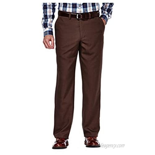 Haggar Clothing Mens Sustainable Stretch Chino Flat Front Straight Fit Pants