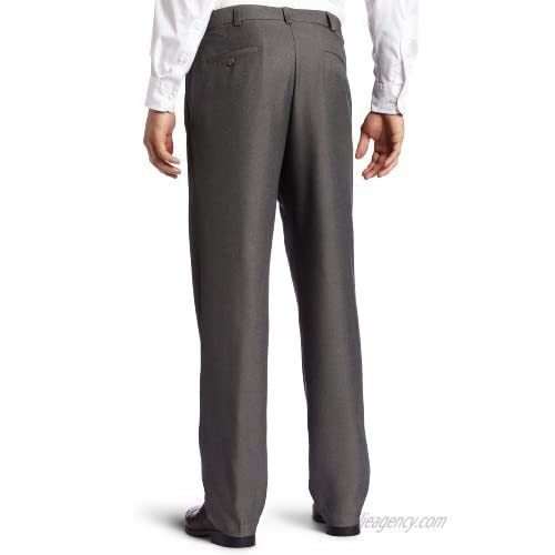 Haggar Men's Big-Tall Cool 18 Gabardine Hidden Expandable Waist Pleat Front Pant Graphite 54x34