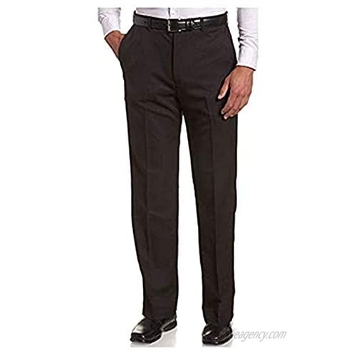 Haggar Men's Classic Fit Premium Non-Iron Pant Hidden Comfort Waist (Midnight  32x32)