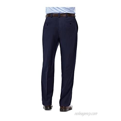 Haggar Men's Co Classic Fit Flat Front Dress Pants Blue 42x29