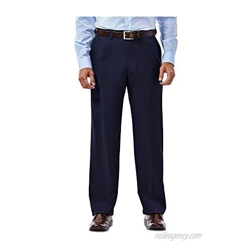Haggar Men's Co Classic Fit Flat Front Dress Pants Blue 42x29