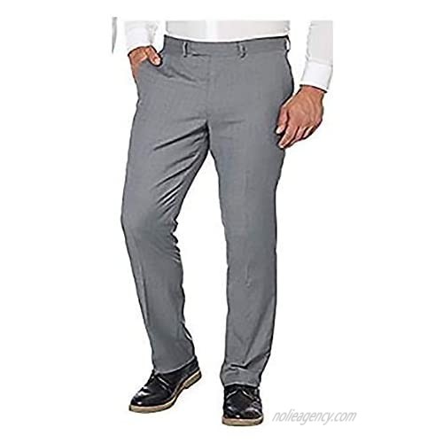 Kenneth Cole New York Mens Flat Front Dress Pant (Charcoal  42W x 32L)