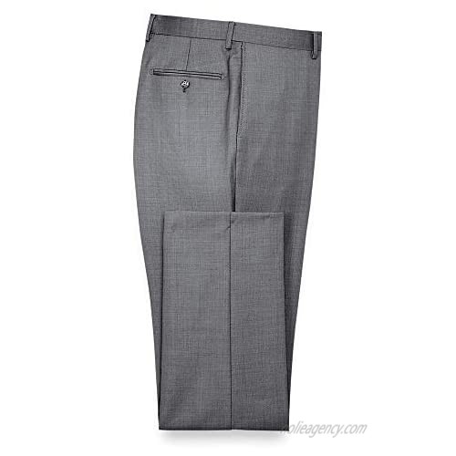 Paul Fredrick Men's Classic Fit Sharkskin Flat Front Suit Pant