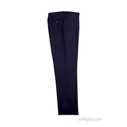 Tiglio Sharkskin Blue Wide Leg Pure Wool Dress Pants Luxe TS6092/2 