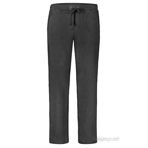 AKA Fleece Sweatpants for Men Regular-Fit - 60% Cotton 40% Poly Sweatpant with and Without Rib