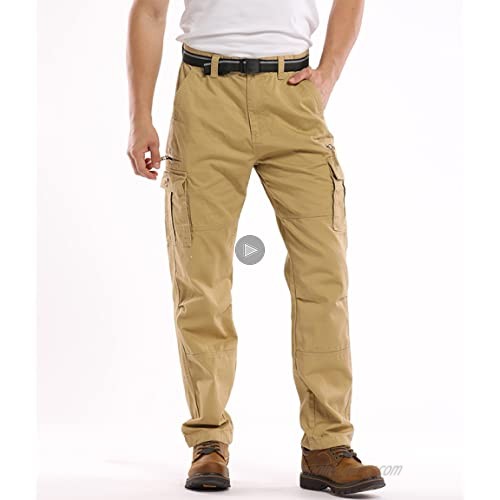 AKARMY Men's Military Cargo Pant Casual Work Combat Trousers with 8 Pockets