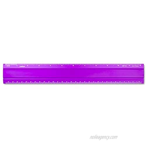 Alumicolor Aluminum Office Ruler 12IN Purple