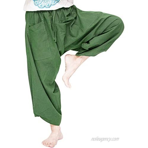 BohoHill Active Ninja Harem Pants Elastic Waist Drawstring