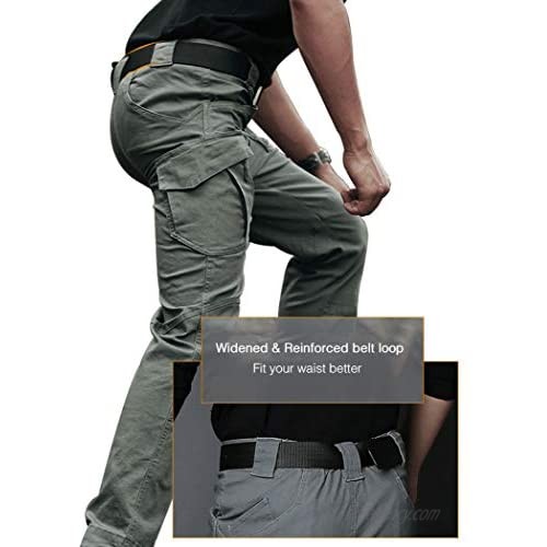 Les umes Mens Cargo Pants Military Tactical Trail Ripstop Combat Work Pants Hiking Outdoor Pants