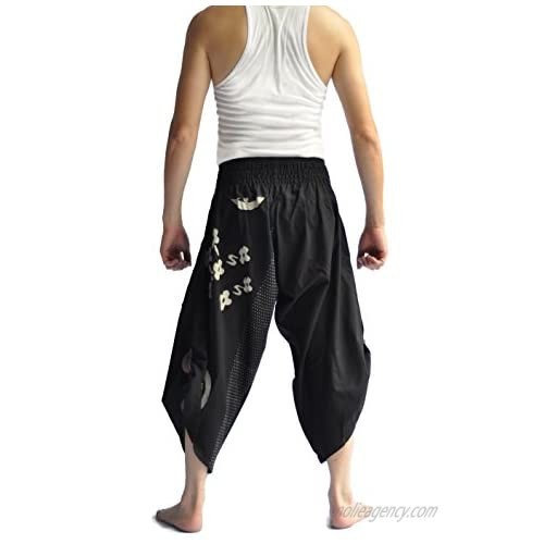 Siam Trendy Men's Japanese Style Pants One Size Black Japanese Design