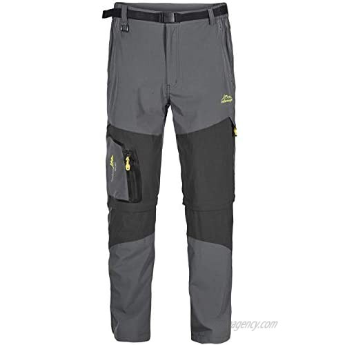 Vcansion Men's Hiking Outdoor Quick Dry Lightweight Convertible Zip Off Work Climbing Mountian Pants