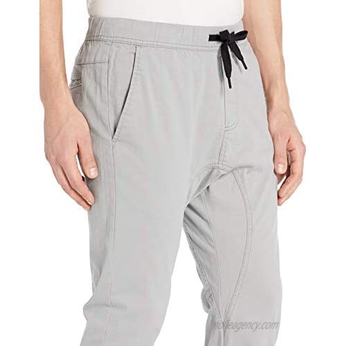 WT02 Men's Jogger Pants in Basic Solid Colors and Stretch Twill Fabric