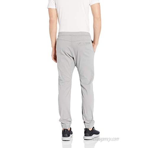 WT02 Men's Jogger Pants in Basic Solid Colors and Stretch Twill Fabric