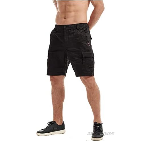 A348 White,36 XIONG TAI Mens Stretch Cargo Shorts Relaxed Fit with Pockets Khaki Camo Camouflage Shorts Casual Work Shorts