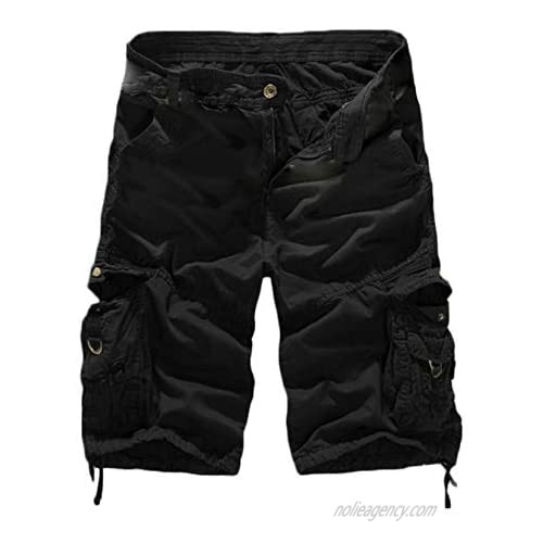 Andongnywell Men's Cargo Shorts Casual Lightweight Outdoor Workout Multi Pocket Camouflage Short Trousers
