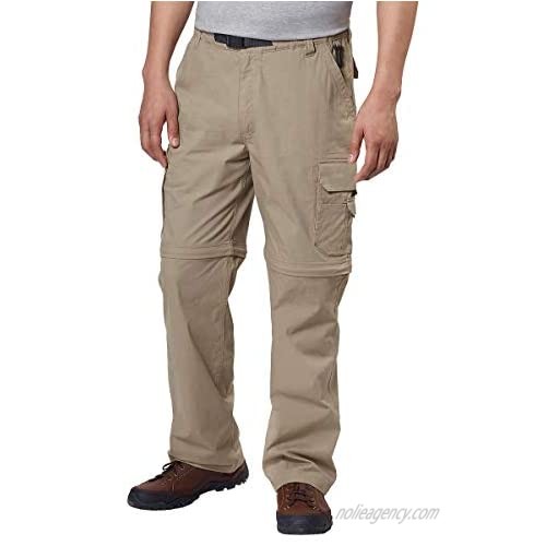 BC Clothing Mens Convertible Stretch Cargo Hiking Pants Shorts  Zippered Pockets (Medium x 32L  Khaki Tan)