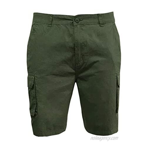 Be Jealous Mens Cargo Shorts Casual Plain Zip Pocket Shorts