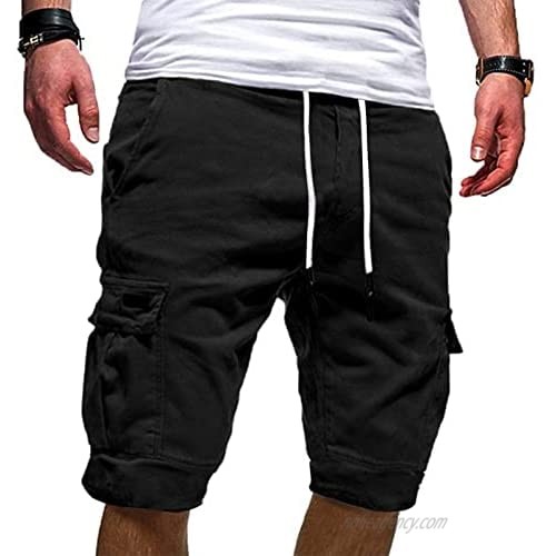 Cargo Shorts for Men Summer High Waisted Drawstring Sweatpants Outdoor Wear Classic Relaxed Fit Working Short i34
