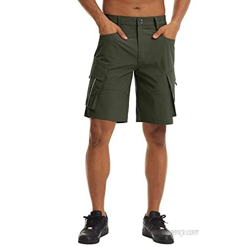 CRYSULLY Men's Outdoor Hiking Shorts Lightweight Quick Dry Work Casual Shorts