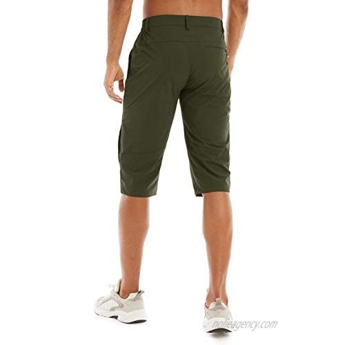 EKLENTSON Men's Workout Hiking Shorts Quick Dry Lightweight Athletic 3/4 Capri Pants with Zipper Pockets