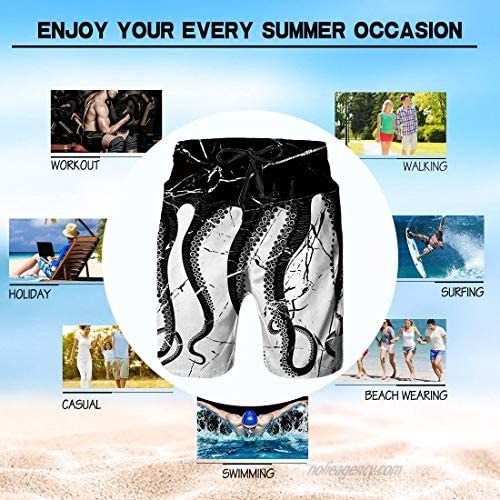 Fit Mens Big & Tall Cargo Short Half Pants for Beach Athletic Surf