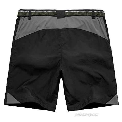 Jessie Kidden Mens Outdoor Casual Shorts Lightweight Water Resistant Quick Dry Fishing Hiking Cargo Shorts (6044 Black 40)